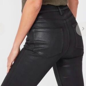 PAIGE Women's Verdugo Ankle Skinny Coated Black Jeans Size 24